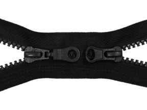 Zamek błyskawiczny kostkowy 5 rozdzielczy dwusuwakowy 75 cm auto lock (580) czarny