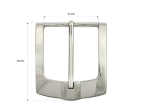 Klamra metalowa do paska 40 mm yp0146 nikiel odlew