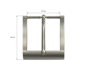 Klamra metalowa do paska 40 mm yp1378 nikiel odlew
