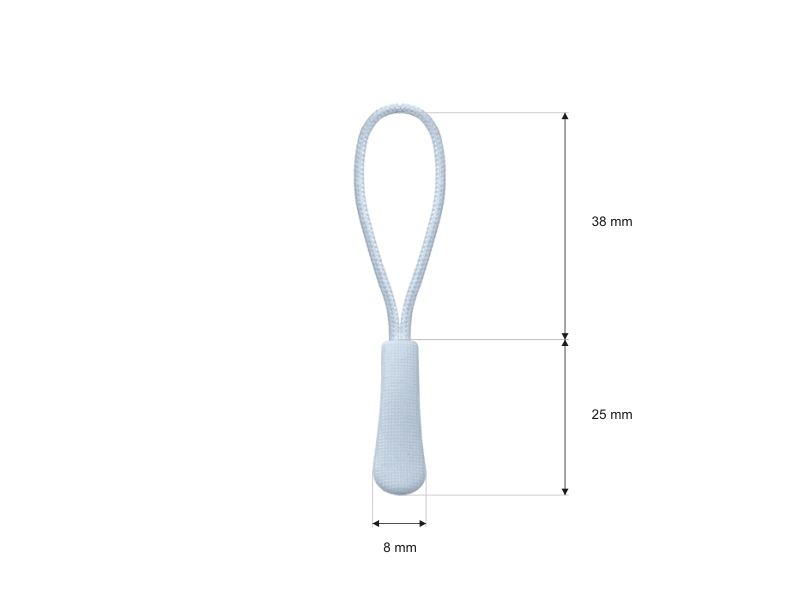 STRING  DECORATIVE PULLER 351 LIGHT BLUE 100 PCS