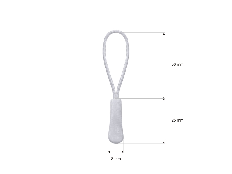 STRING  DECORATIVE PULLER 336 LIGHT GREY 100 PCS