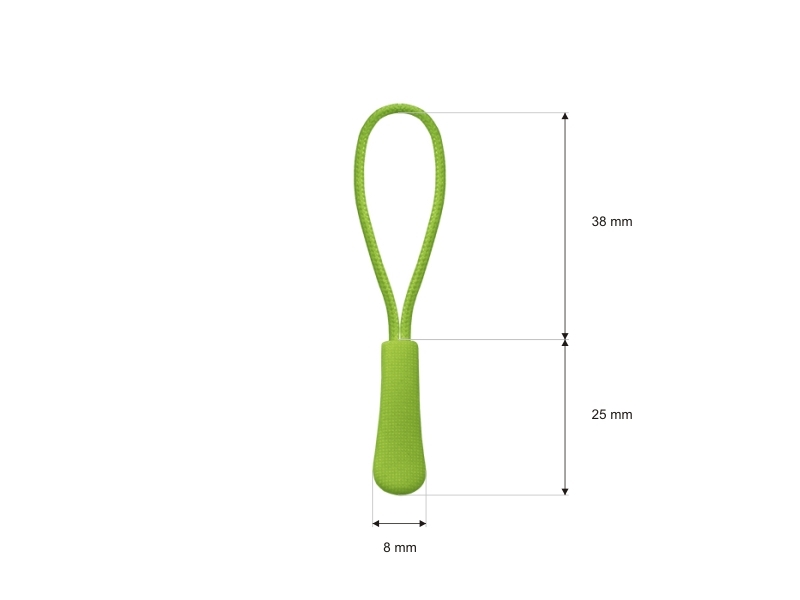 STRING  DECORATIVE PULLER 041 LIGHT GREEN 100 PCS