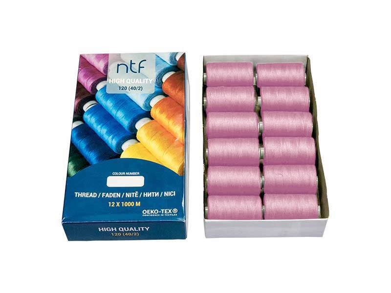 POLYESTER THREADS NTF 40/2 LILAC A645 1000 M x 12 PCS.