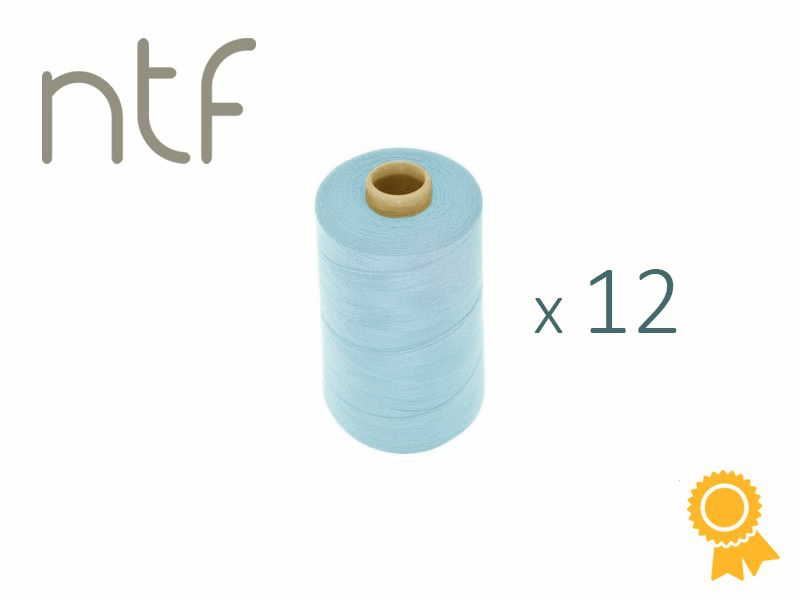 Nici poliestrowe NTF 120 (40/2)  niebieskie pastelowe A 783 1000 m x 12 szt.