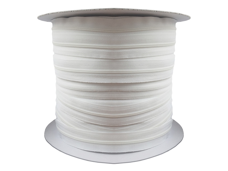 Spiral zipper tape 5 (501) white 250 mb roll
