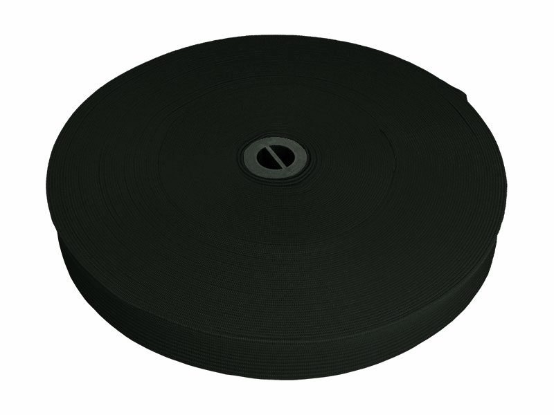 Plochá pletená gumička 20 MM polyester (017) tmavě zelená