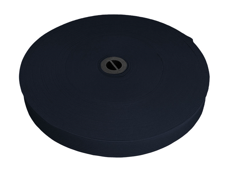 Plochá pletená gumička 20 MM polyester (058) tmavě modrá