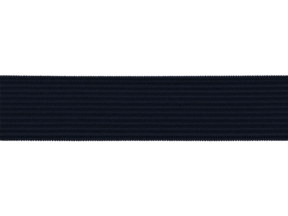Flachgestricktes Gummiband 20 MM Polyester (058) navy blau