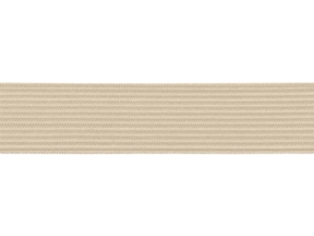Plochá pletená gumička 20 MM polyester (101) béžová