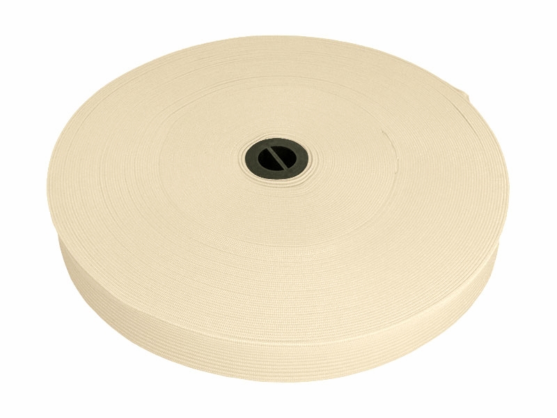Flat knitted elastic band 20 MM polyester (122) light beige