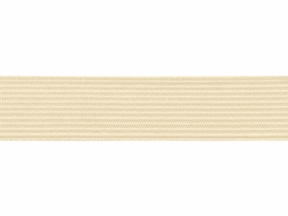 Plochá pletená gumička 20 MM polyester (122) světle béžová
