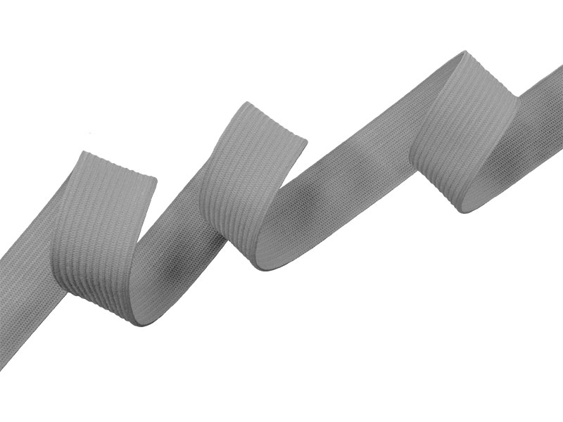 Knitted elastic tape 20 mm (134) grey polyester 25 mb