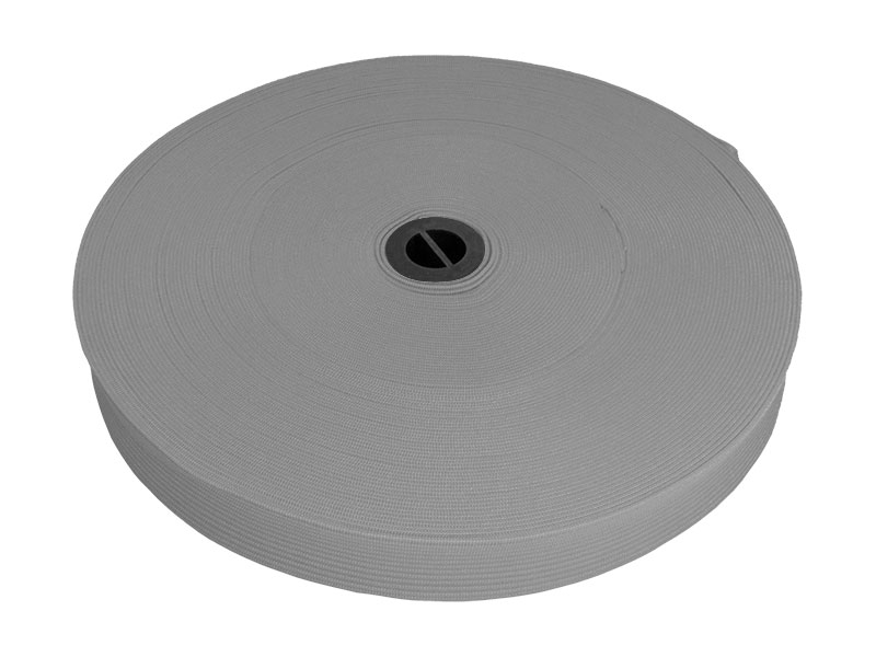 Knitted elastic tape 20 mm (134) grey polyester 25 mb