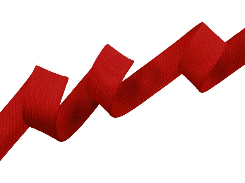 Flachgestricktes Gummiband 20 MM Polyester (171) rot