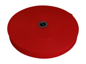 Plochá pletená gumička 20 MM polyester (171) červená