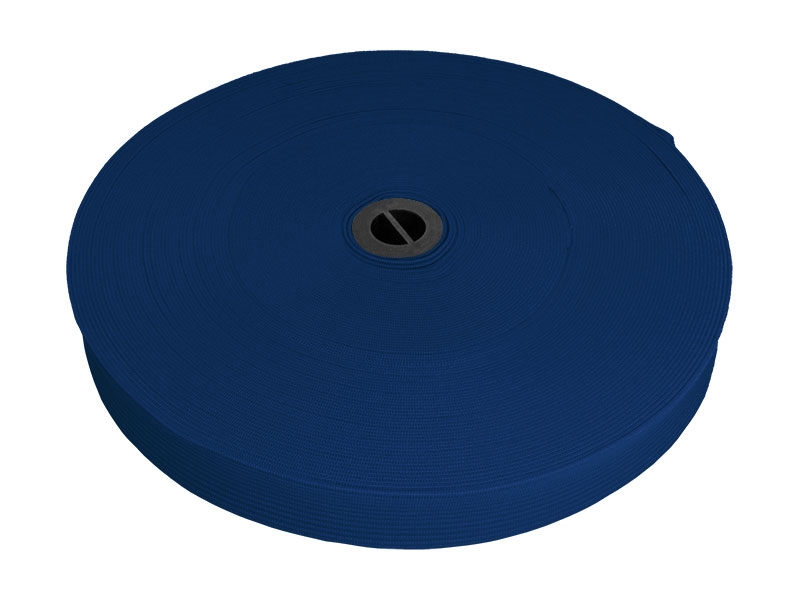 Flat knitted elastic band 20 MM polyester (220) cornflower blue