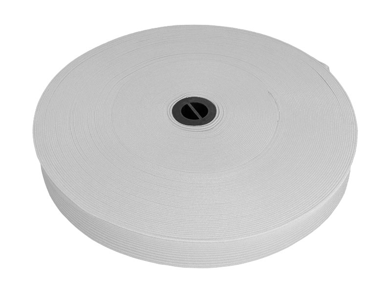 Plochá pletená gumička 20 MM polyester (336) světle šedá