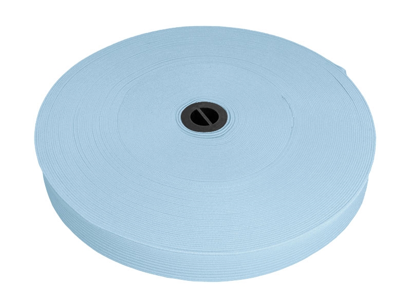 Plochá pletená gumička 20 MM polyester (351) modrá