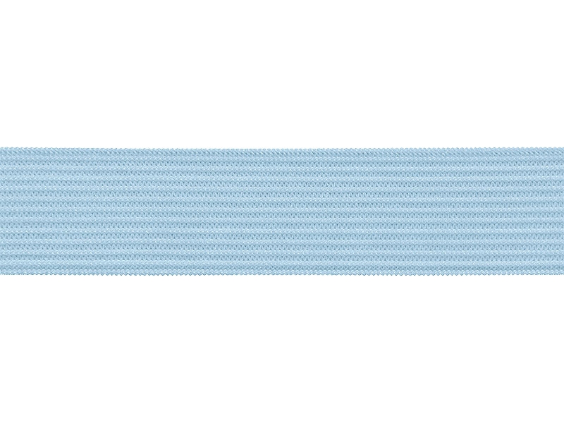 Flachgestricktes Gummiband 20 MM Polyester (351) blau