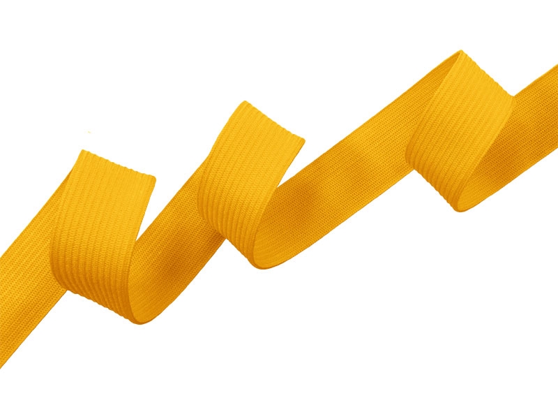 Flachgestricktes Gummiband 20 MM Polyester (504) gelb