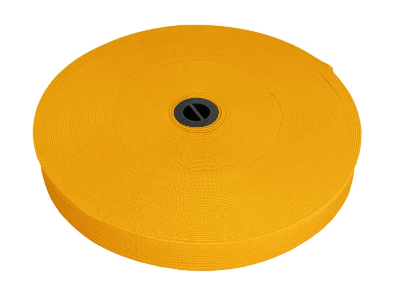 Flachgestricktes Gummiband 20 MM Polyester (504) gelb