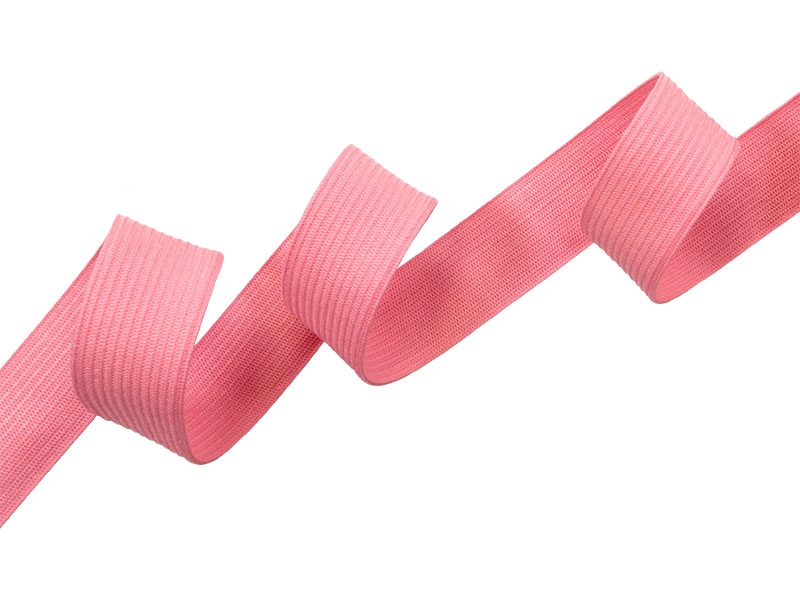 Flat knitted elastic band 20 MM polyester (513) pink