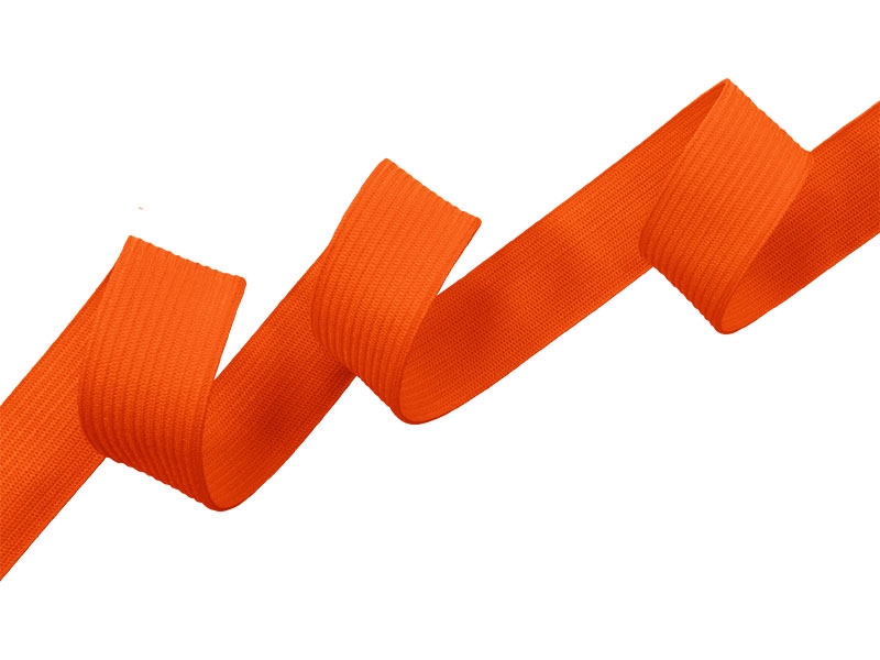 Flat knitted elastic band 20 MM polyester (523) orange