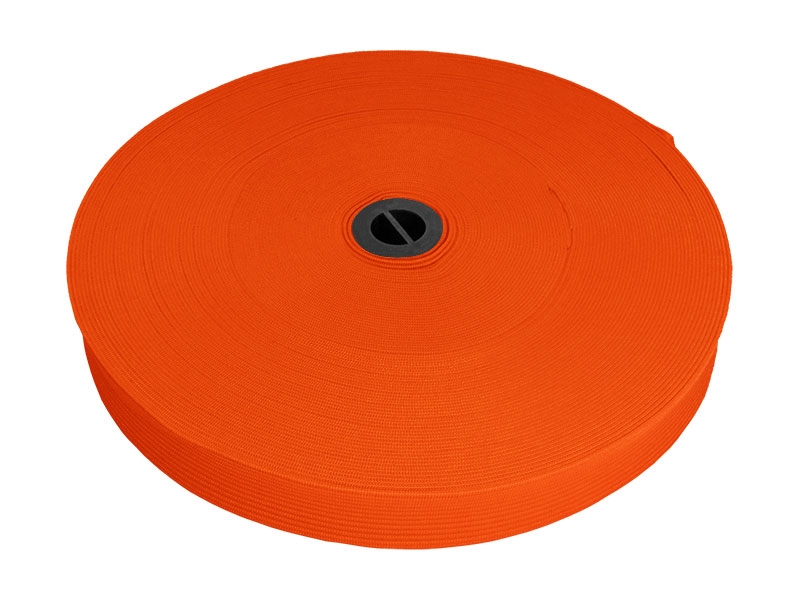 Flat knitted elastic band 20 MM polyester (523) orange
