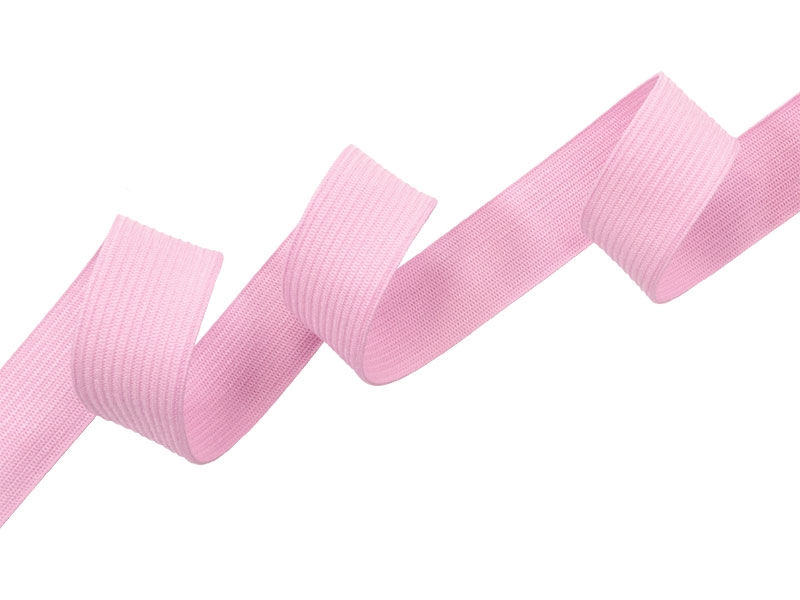 Flachgestricktes Gummiband 20 MM Polyester (552) hellrosa