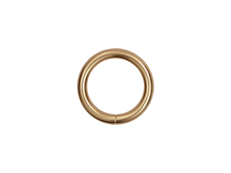 METALLRING 25/5 MM LICHT GOLD DRAHT 100  ST.
