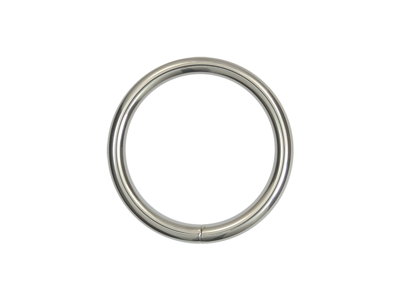 EXTRA  SHINING METAL RING 38/5 MM GLOSSY NICKEL WIRE 100 PCS