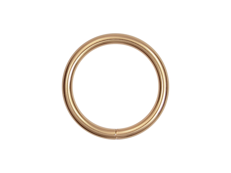METALLRING 38/5 MM LICHT GOLD DRAHT  100  ST.