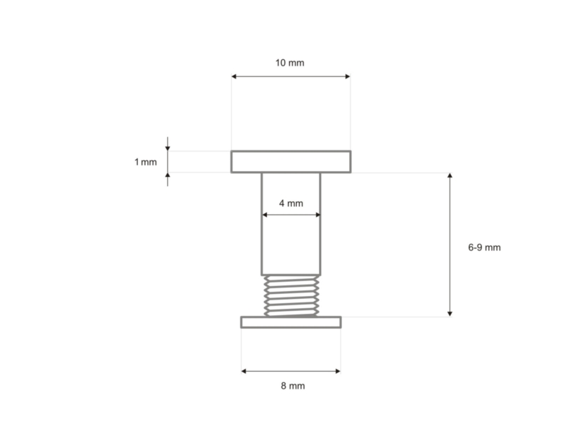 NIETE VERDREHT  10/4/6-9 MM  NICKEL