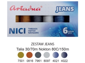 Nici szwalnicze zestaw jeans Talia 30/Nokton 80C Nici szwalnicze zestaw jeans Talia 30/Nokton 80C