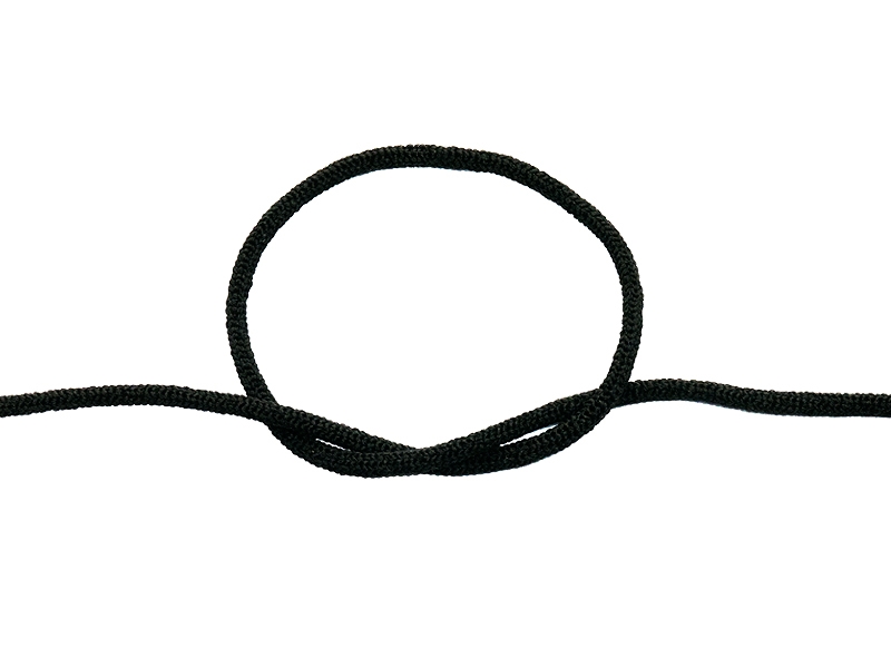 GUMMIKORDEL 2 MM SCHWARZ 580    POLYESTER 2150 LM