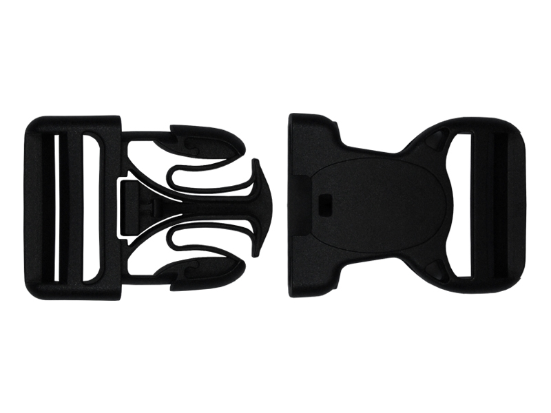 Plastic buckle 38 mm jagna  black 25 pcs