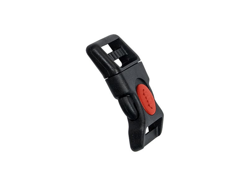 Plastic buckle 20 mm kalina black-red frost resistant 100  pcs