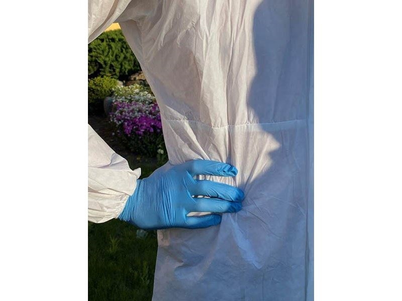 COVERALL,  WHITE - L (cat.III 5/6)