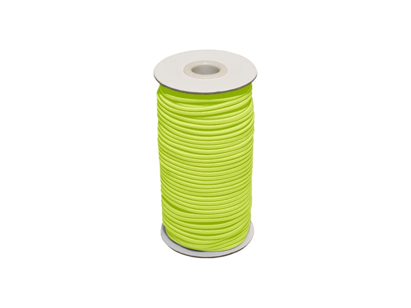 Elastic cord 3 mm lime&nbspneon 1003 polyester 50 mb