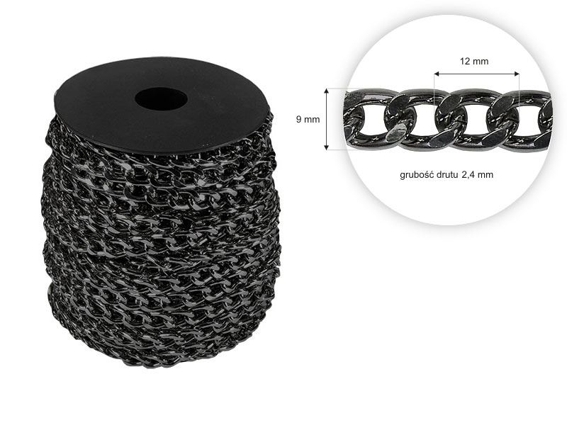 Metal chain 2117 black nickel