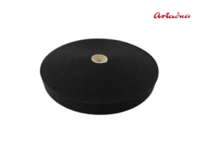 Flat woven elastic band 30 mm (580) black polyester EU
