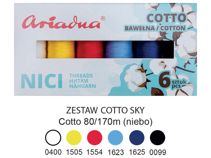 THREADS COTTO 80&nbspSKY 170 M x 6 PCS.