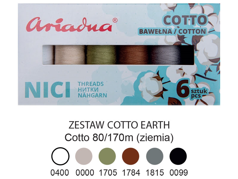 THREADS COTTO 80 EARTH 170 M x 6 PCS.