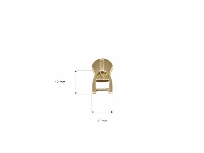 SLIDER FOR METAL ZIPPER TAPES 5 NON LOCK NC2 GOLD&nbsp50 PCS