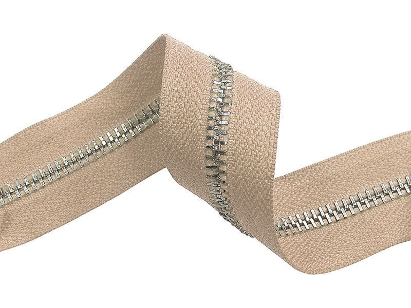 Metallschieberiemen 5 (101) hellbeige glänzend nickel