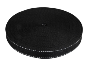 Reflektierendes Polypropylenband 25 mm / 1,3 mm schwarz (580)