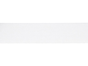 Taśma elastyczna płaska tkana 30 mm (501) biały poliester Taśma elastyczna płaska tkana 30 mm (501) biały poliester