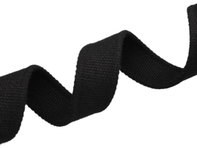 Baumwollträgerband 30 mm / 1,8 mm schwarz.