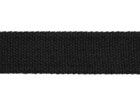Baumwollträgerband 30 mm / 1,8 mm schwarz.