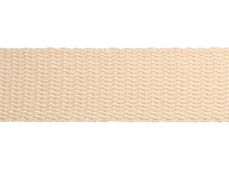 Cotton webbing 30 mm / 1.8 mm ecru.